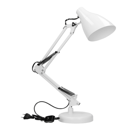 Lampă de birou DIAN E27 albă pentru desen