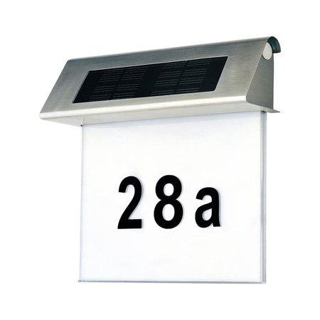 Număr de casă solar cu lampă de perete 2x0.07W LED Satin/Blanc/Negru Spot-Light 6710102